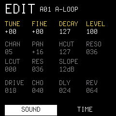 SOUND，四行参数
